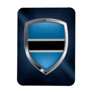 Botswana Mettalic Emblem Magnet