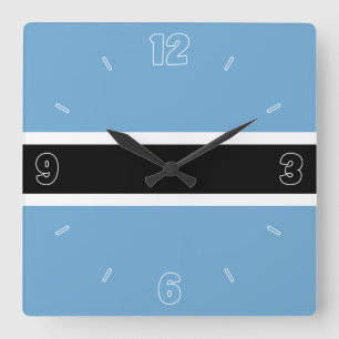 Botswana National Flag Patriotic Square Wall Clock