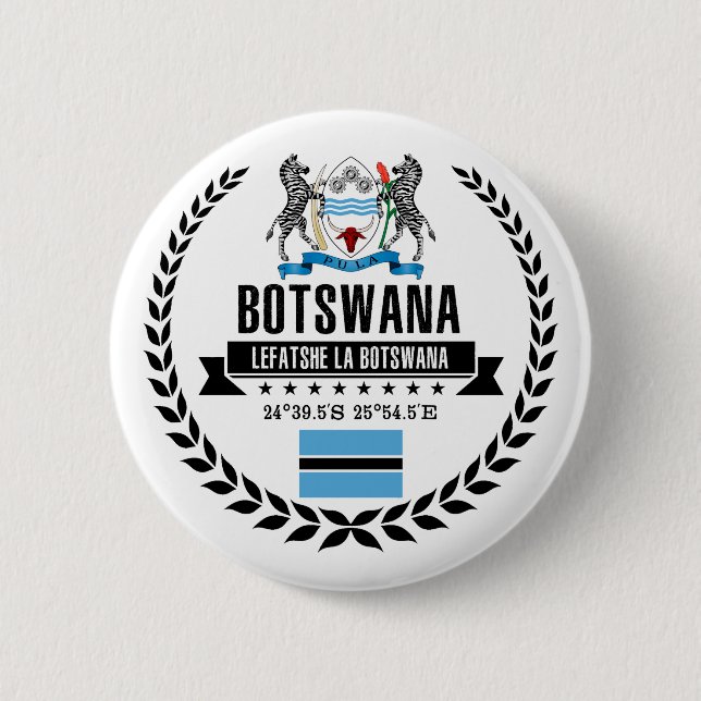 Botswana Pinback Button (Front)