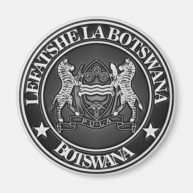 Botswana Round Emblem Magnet (Front)