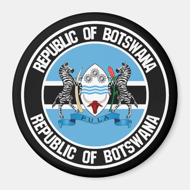 Botswana Round Emblem Magnet (Front)