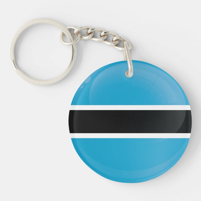 Botswana  Round Icon Flag  Keychain (Front)