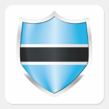 Botswana Silver Shield Flag