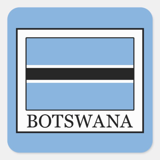 Botswana Square Sticker (Front)