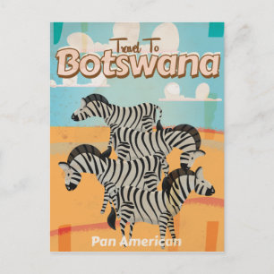 Botswana Vintage Travel Poster Postcard