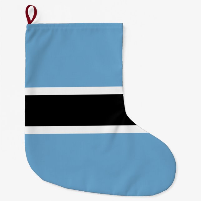 Botswanan Flag (Botswana) Large Christmas Stocking (Front)