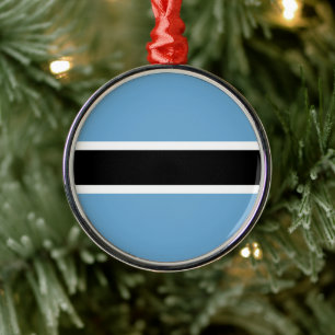 Botswanan Flag (Botswana) Metal Ornament