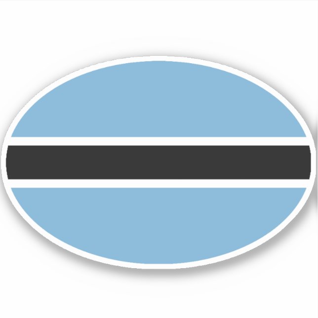 Botswanan Flag Oval Sticker (Front)