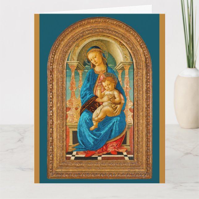 Botticelli (1445-1510) Madonna & Child Enthroned  Card (Front)