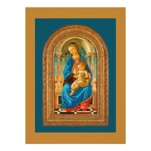 Botticelli (1445-1510) Madonna & Child Enthroned  Photo Print