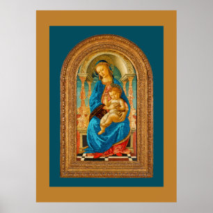 Botticelli (1445-1510) Madonna & Child Enthroned Poster
