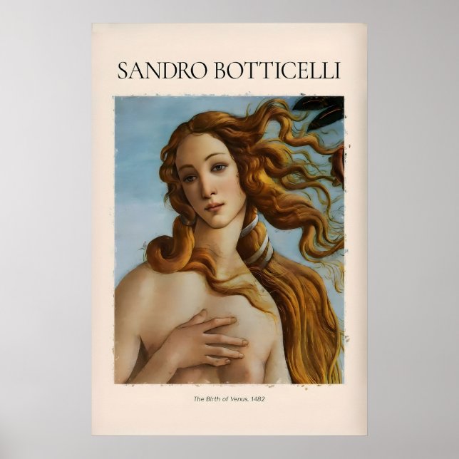 Botticelli Birth of Venus Face Detail Art Print (Front)
