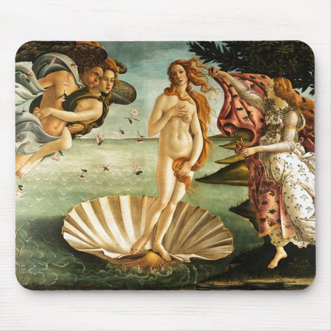 Botticelli Birth Of Venus Renaissance Art Painting Mouse Pad (Front)