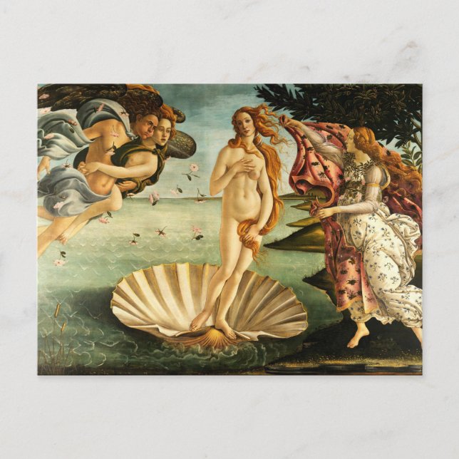 Botticelli Birth Of Venus Renaissance Art Painting Postcard (Front)
