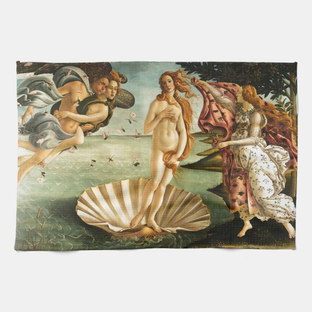 Botticelli Birth Of Venus Renaissance Art Painting Towel (Horizontal)