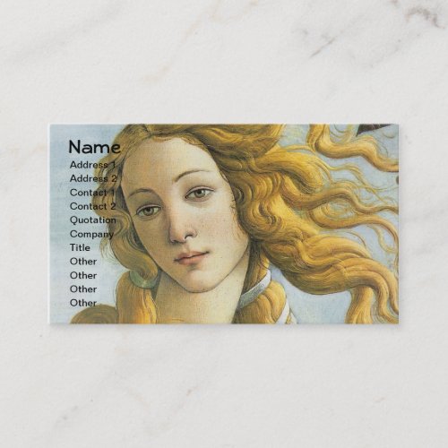 Botticelli Birth of Venus (detail) Business Cards