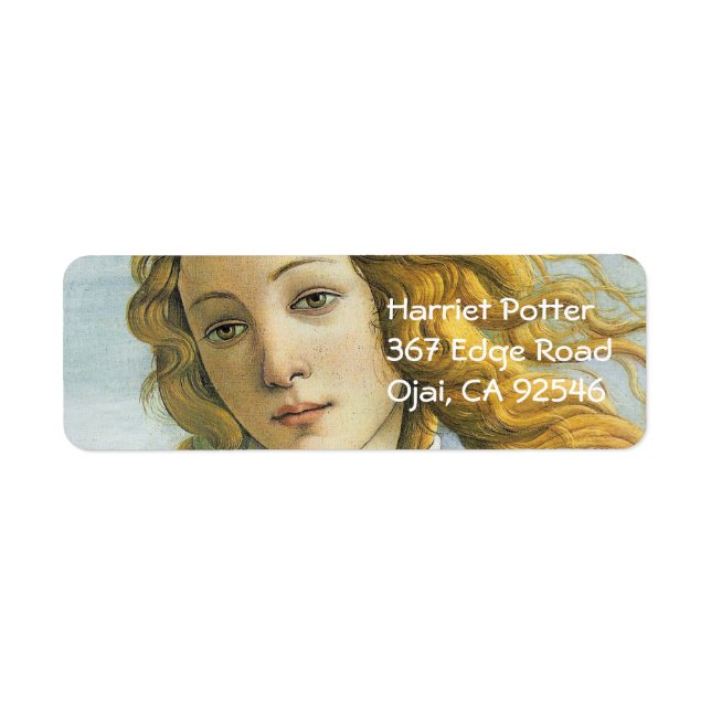 Botticelli Birth of Venus Renaissance Fine Art Label (Front)