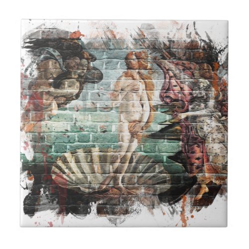 Botticelli Birth of Venus Street Art Ceramic Tile