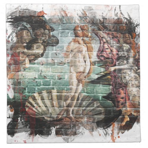 Botticelli Birth of Venus Street Art Cloth Napkin