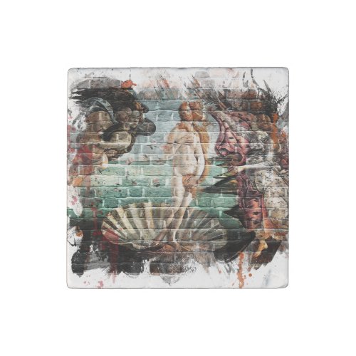 Botticelli Birth of Venus Street Art Stone Magnet