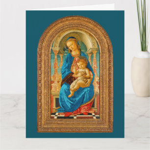 Botticelli c. 1470 Madonna & Child Enthroned Letterpress Thank You Card