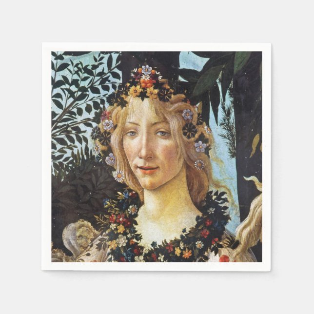  Botticelli Flora Goddess of Spring Floral Art Napkins (Front)