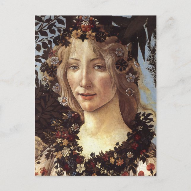 Botticelli Flora Goddess of Spring Floral Art Postcard (Front)