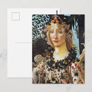 Botticelli Flora Goddess of Spring Floral Art Postcard