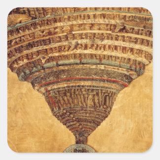 Botticelli "Inferno" Square Sticker
