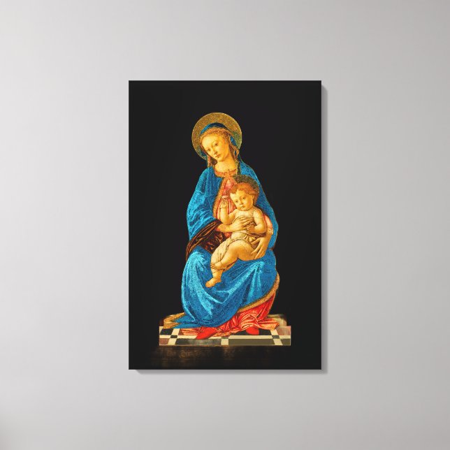Botticelli Madonna and Child Enthroned Canvas Print (Front)