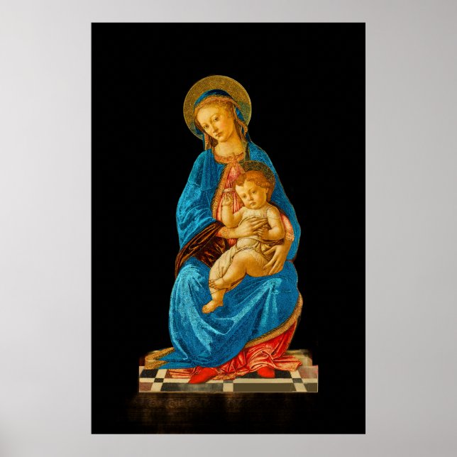 Botticelli Madonna and Child Enthroned Poster (Front)