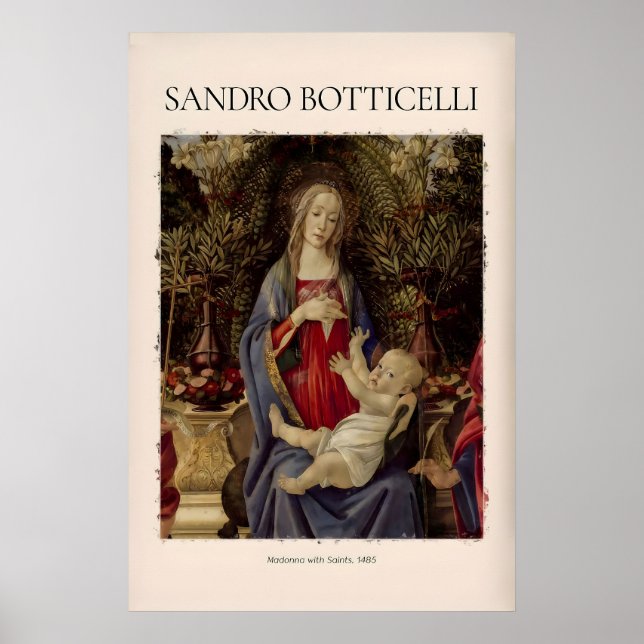 Botticelli Madonna with Saints Bardi Altarpiece Poster (Front)
