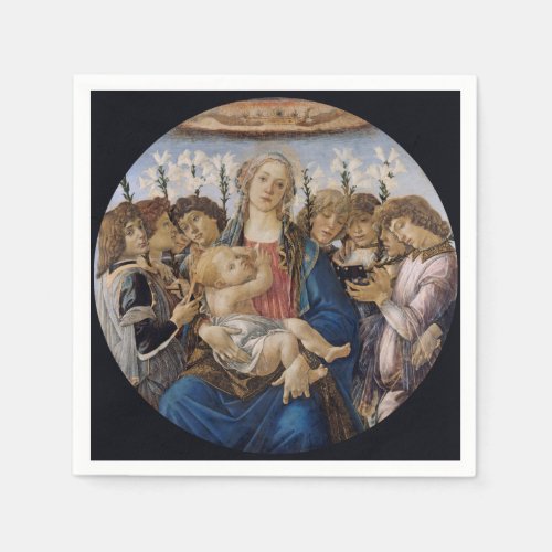 Botticelli Mary with Child and Singing Angels Napkins