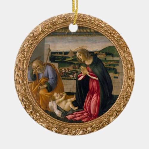 Botticelli Nativity and the Procession of the Magi Ceramic Ornament