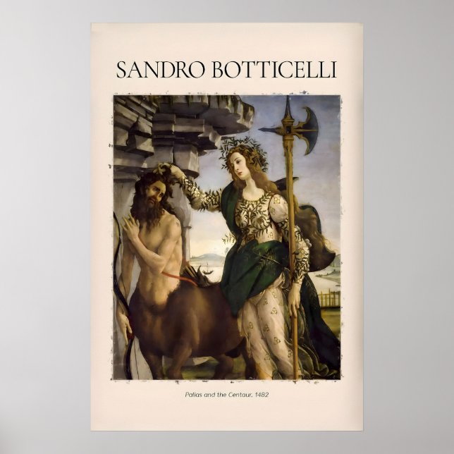 Botticelli Pallas and the Centaur Minerva Art Poster (Front)