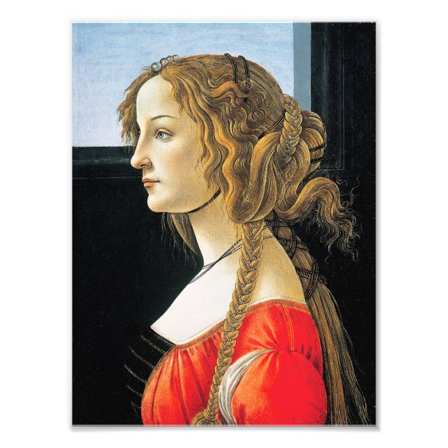 Botticelli Portrait of a Young Woman Photo Print (Front)