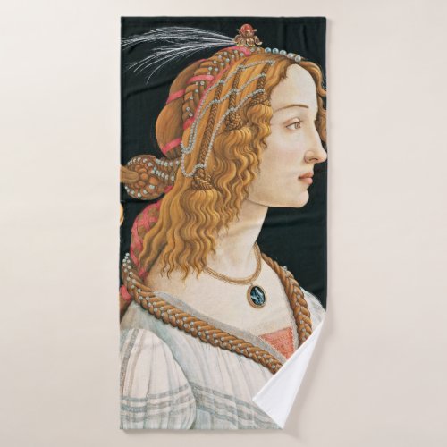 Botticelli _ Portrait Of Simonetta Vespucci Bath Towel