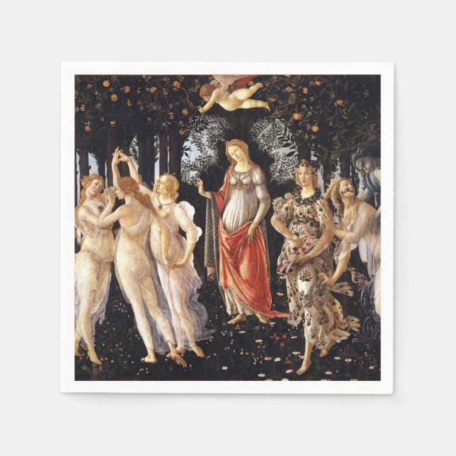 BOTTICELLI -Primavera 1482 Paper Napkins (Front)