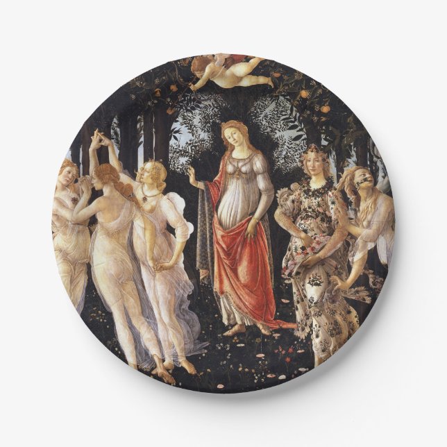 BOTTICELLI -Primavera 1482 Paper Plates (Front)