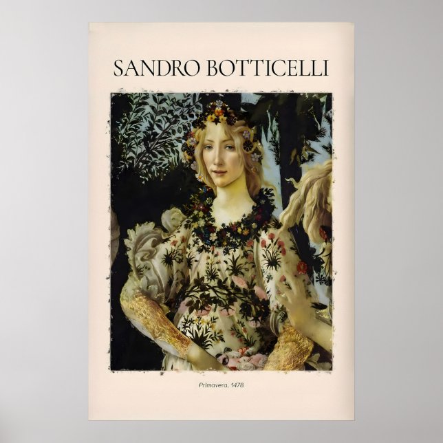 Botticelli Primavera Detail Flora Art Print (Front)