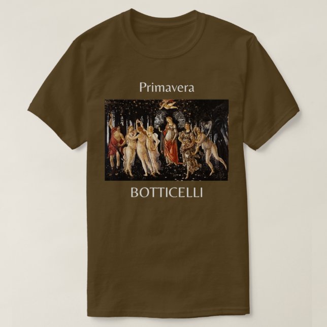 Botticelli Primavera Italian Painting Art T-Shirt (Design Front)