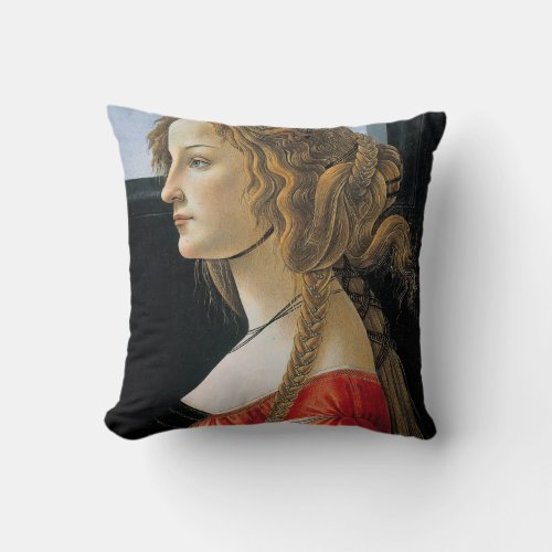 Botticelli Renaissance Painting Throw Pillow