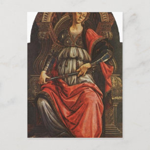Botticelli, Sandro Fortitudo 1470 Technique Temper Postcard