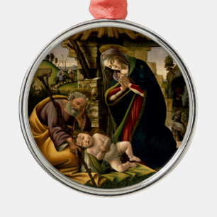 Botticelli ~ The Adoration of the Christ Child ~ Metal Ornament