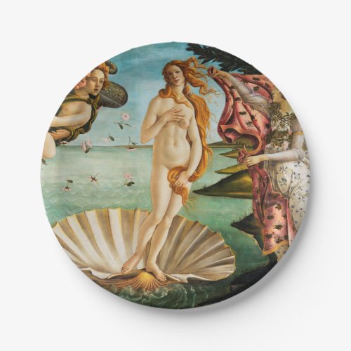 BOTTICELLI _ The birth of Venus 1483 Paper Plates