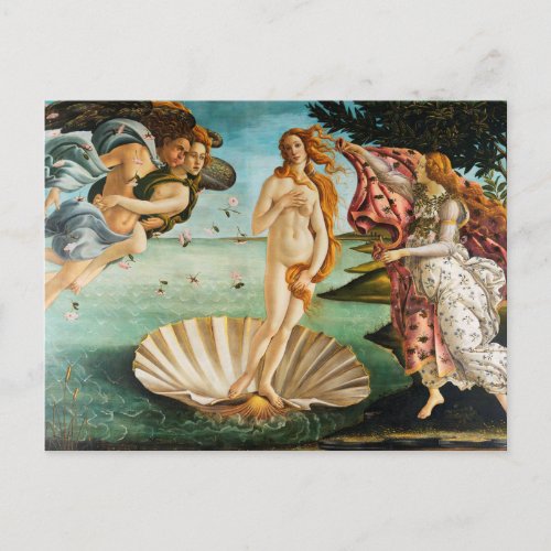 BOTTICELLI _ The birth of Venus 1483 Postcard
