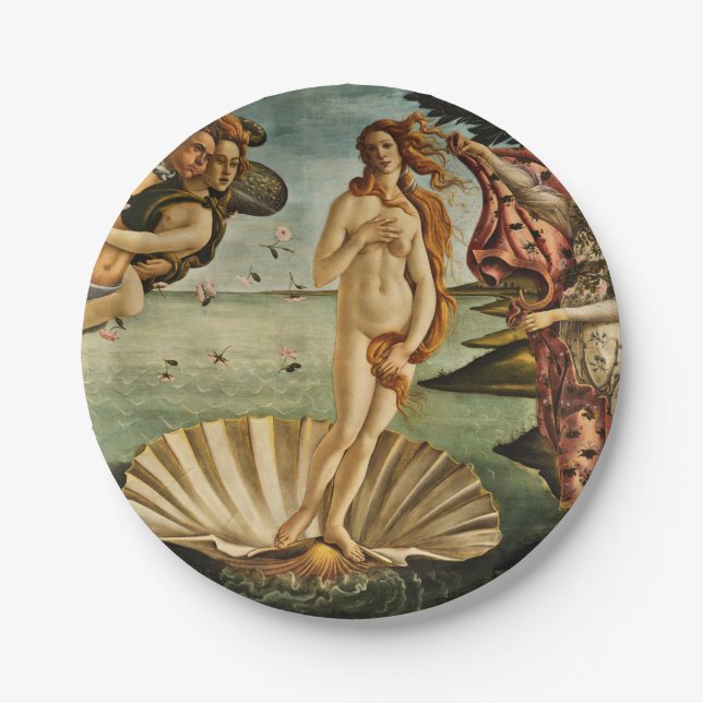 Botticelli - The Birth Of Venus Paper Plates (Front)