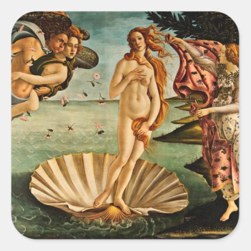 Botticelli _ The Birth Of Venus Square Sticker