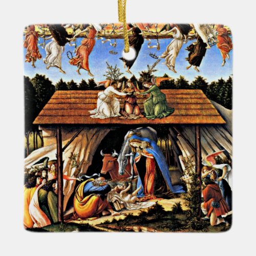 Botticelli _ The Mystical Nativity Ceramic Ornament