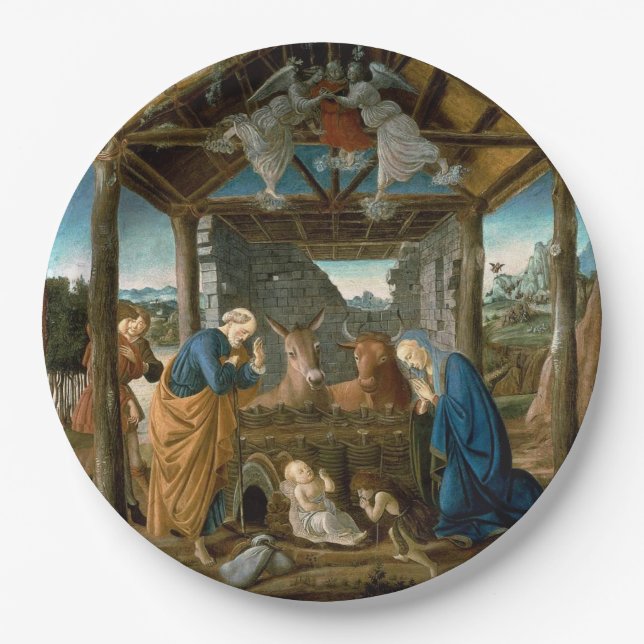 Botticelli - The Nativity Paper Plates (Front)